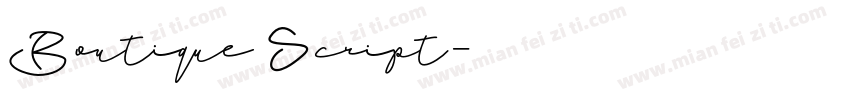 Boutique Script字体转换
